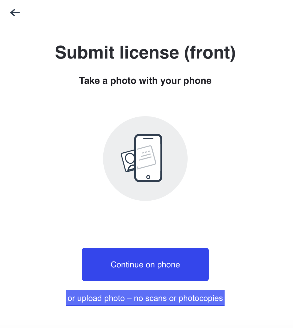 Document Upload Screen