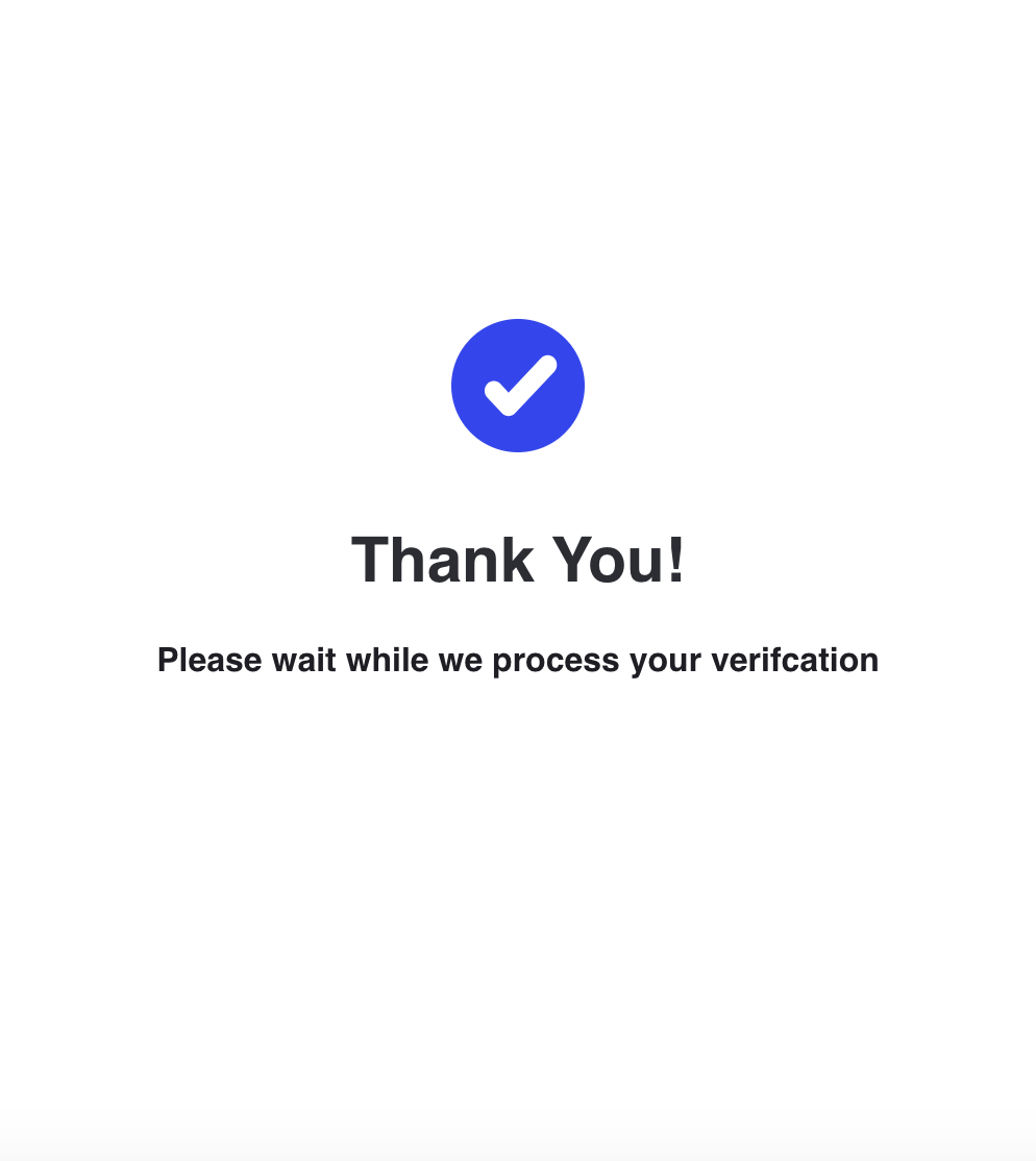 Process In Progress Screen